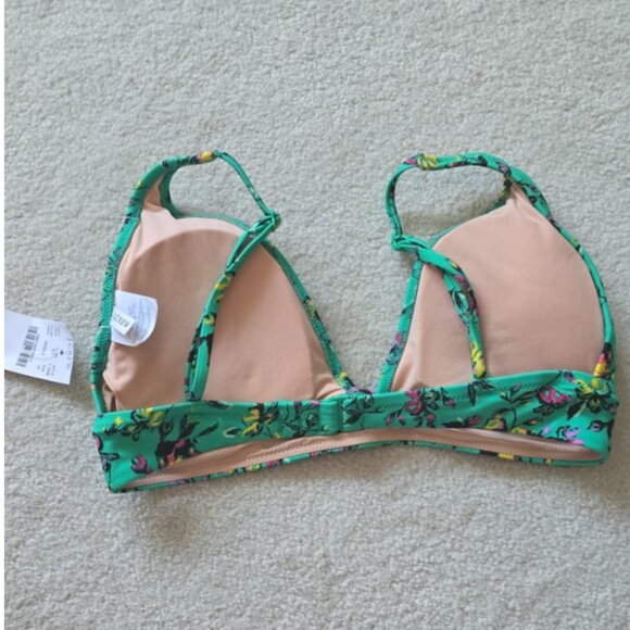 💚☀️ J.Crew Factory Printed Bikini Top – Colorful Floral Pattern (NEW) 💚☀️ - Picture 4 of 6